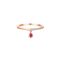18K Rose Gold "Destined for Three Lifetimes" Ruby and Diamond Ring