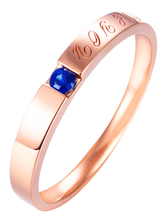 Born from love: 18K Red and Blue Sapphire Couple Rings