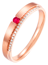 Eternal Love 18K Ruby and Diamond Couple Rings