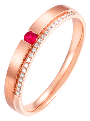 Eternal Love 18K Ruby and Diamond Couple Rings