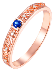 18K Rose Gold Sapphire Couple Rings · A symbol of unwavering love and mutual devotion