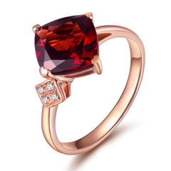Genuine Love 18K Garnet Ring
