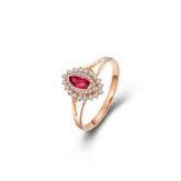 18K Rose Gold and Ruby Eternal Love Ring