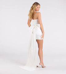 Lucy Taffeta Bow Mini Party Dress