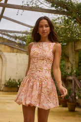 Heavenly Drift Pink Floral Dress: A refreshing, sweet, and vibrant style
