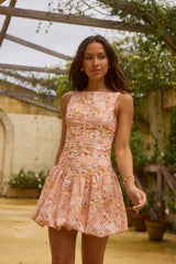 Heavenly Drift Pink Floral Dress: A refreshing, sweet, and vibrant style