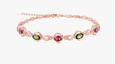 18K Rose Gold Tourmaline Diamond Bracelet