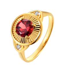 Feeling good! 18K Yellow Garnet Ring