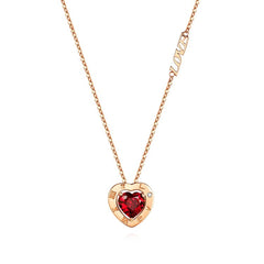 The Love of a Lifetime: 18K Red Garnet Necklace Set