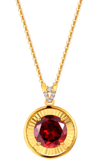 Feeling great! 18K Yellow Garnet Pendant