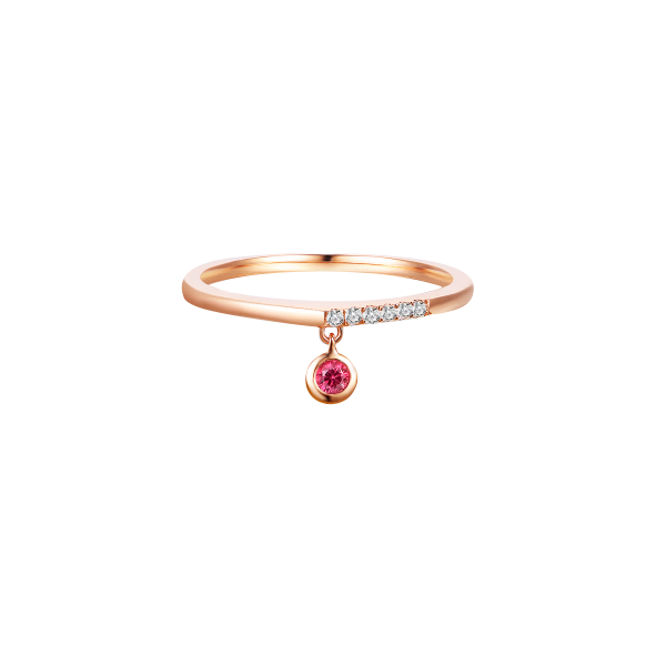 18K Rose Gold "Destined for Three Lifetimes" Ruby and Diamond Ring