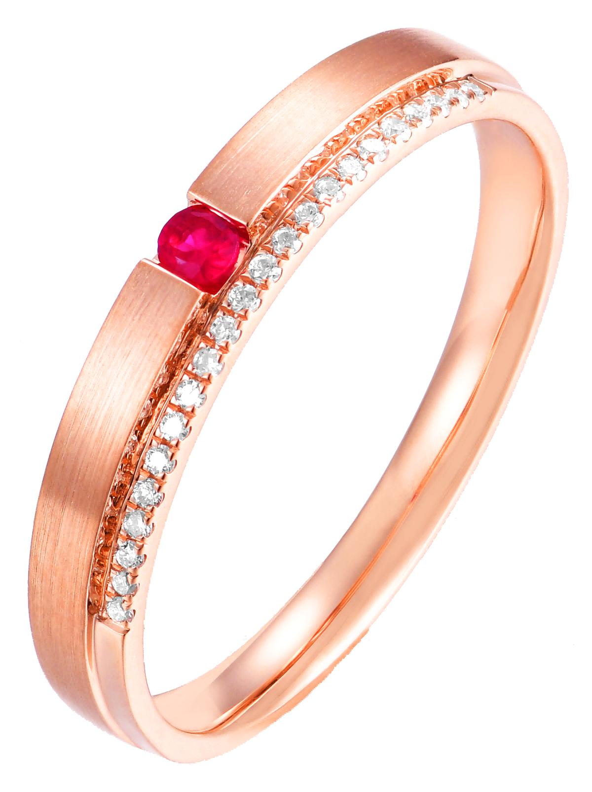 Eternal Love 18K Ruby and Diamond Couple Rings