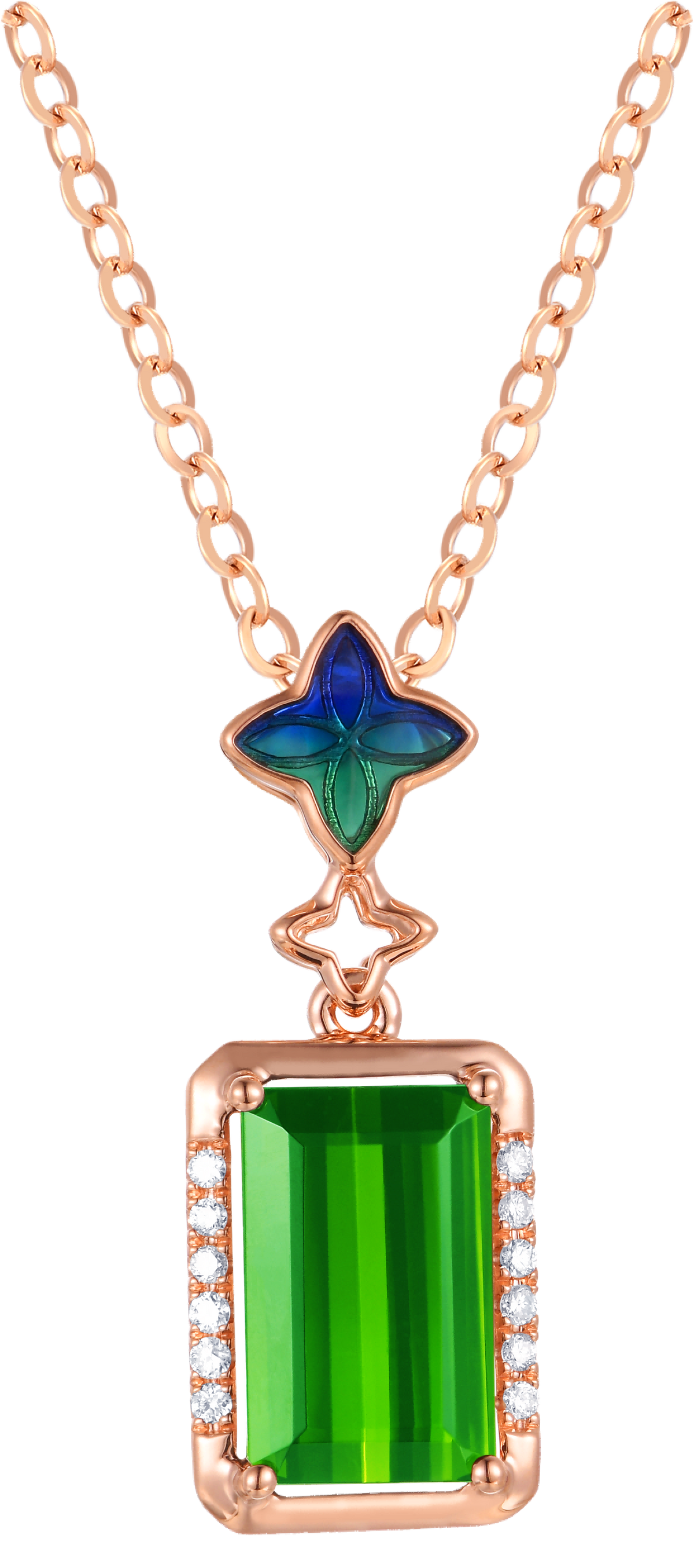 Happiness as it was from the beginning: 18K Red Tourmaline Pendant