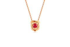 Original Intention Collection: Ruby-encrusted Promise Necklace Set