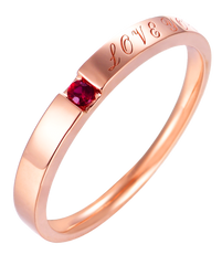 Born from love: 18K Red and Blue Sapphire Couple Rings