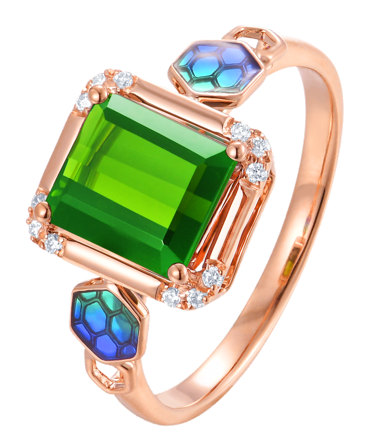 Unwavering Vows 18K Red Tourmaline Women's Ring