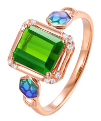 Unwavering Vows 18K Red Tourmaline Women's Ring