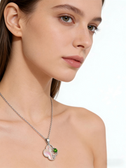 PT950 Platinum Diopside Pendant Necklace