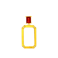 Shining Life 18K Yellow Garnet Pendant
