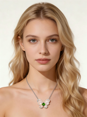 PT950 Platinum Diopside Necklace – Style S-DAA33626